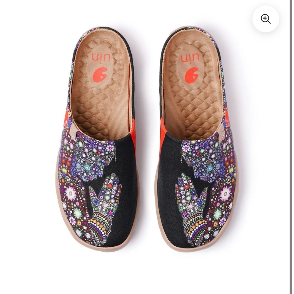 UIN Women's Blossom Slip On Shoes Colorful Comfortable Lightweight Sneakers - Picture 2 of 10